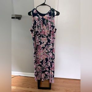 London Fog Womens Floral midi Dress